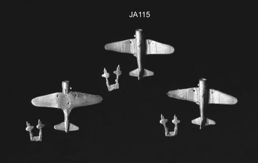 Heroics & Ros 6mm WWII Japanese Aircraft JA115 Mitsubishi Ki-15 Spotter Plane x 3