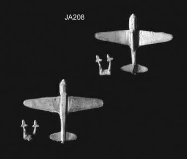 Heroics & Ros 6mm WWII Japanese Aircraft JA208 Kawasaki Ki-32 Light Bomber x 2