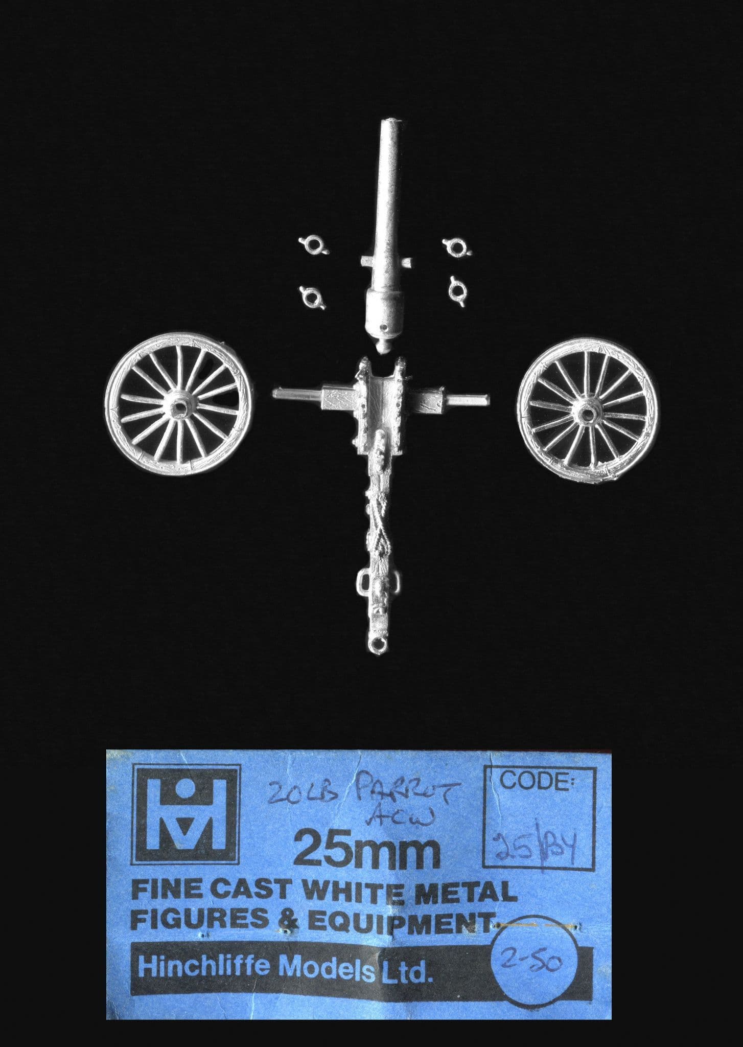 Hinchliffe Vintage 25mm ACW 25/BY 20pdr Parrott Rifle 1 model