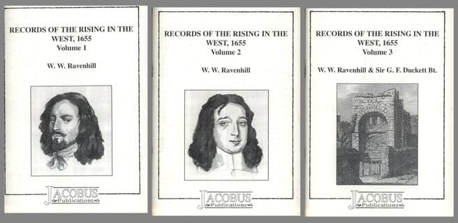 Jacobus Publications: Records of the Rising in the West 1655 Volumes 1, 2, 3