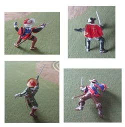 Large Scale Painted Plastic Models suitable for use as French Musketeers of the Guard (4)