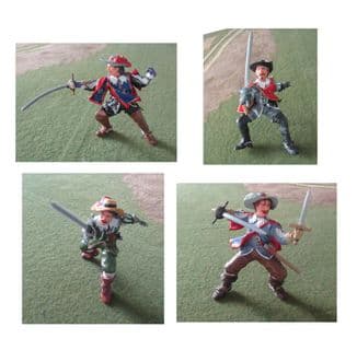 Large Scale Painted Plastic Models suitable for use as French Musketeers of the Guard (4)