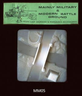 Mainly Military 1/300 (6mm) Resin Models: mm05 WW2 Bridge with Gun Emplacement & Pill Box