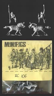 Minifigs 15mm Ancients ZC106 Bactrian Cavalry, Spear & Bow (x 4 mtd figs)