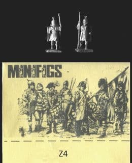 Minifigs 15mm Imperial Romans Z04 Legionarius, Early 2nd Century (x 8)