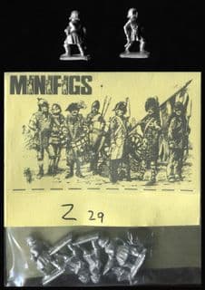 Minifigs 15mm Imperial Romans Z29 Slingers 3rd/5th  Century, Bareheaded, Shield (x 8)