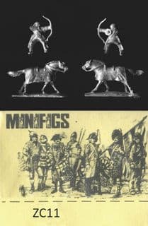 Minifigs 15mm Imperial Romans ZC11 Light Cavalry Archers 3rd/5th Century (x 4)
