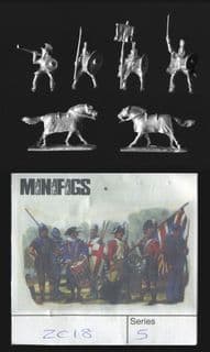 Minifigs 15mm Imperial Romans ZC18 Late Roman Cavalry Command (x 4 mtd figs)