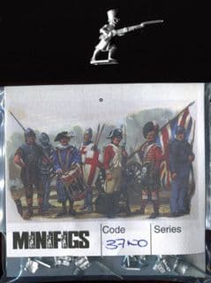 Minifigs 15mm Napoleonic Austrian 37NO Infantryman Advancing 1806 (Overcoat) x 8
