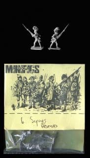 Minifigs 15mm Napoleonic Rev Wars India 1790-1804 1BND Sepoy Grenadiers (x 6 figs only)
