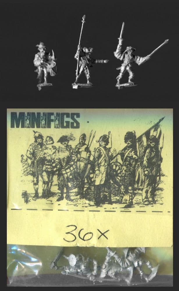 Minifigs 15mm Renaissance Early 16th C 36X Landsknecht Infantry Command x 6
