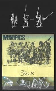 Minifigs 15mm Renaissance Early 16th C 36X Landsknecht Infantry Command (x 6)