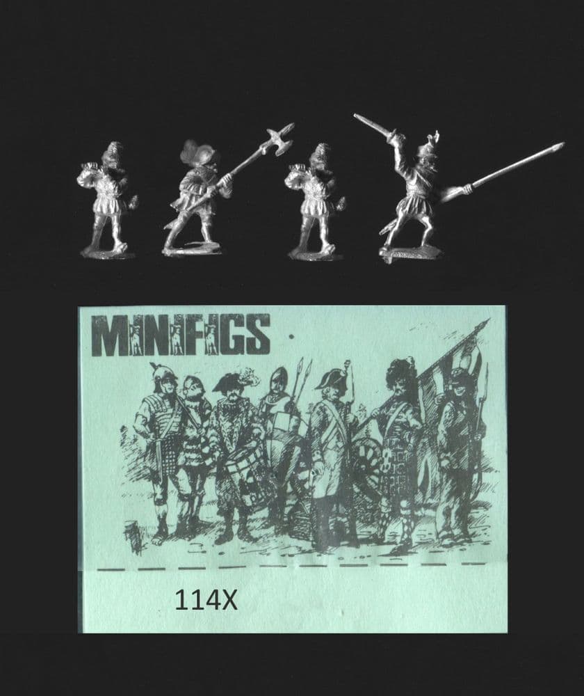 Minifigs 15mm Renaissance Mid-Late 16th C 114X French Huguenot Command x 8