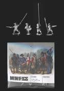 Minifigs 15mm Thirty Years War 138X Imperialist Foot Command (x 8)