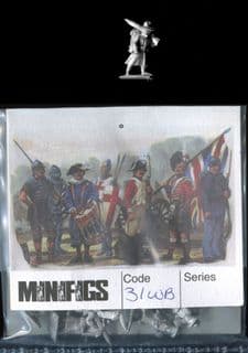 Minifigs 15mm World War I American 31WB Infantry Marching (Montana Hat) (x 8)