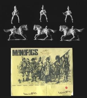 Minifigs 15mm World War I French 4WFC Dragoon Command 1914-16 (x 3 mtd figs)