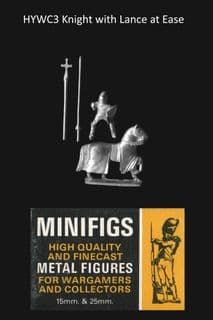 Minifigs 25mm Hundred Years War HYWC3 Knight with Lance at Ease