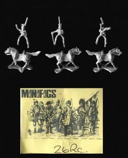 Minifigs Vintage 15mm Napoleonic Russian 26RC Lancer Command 1812 (3 figs)