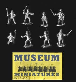 Museum Miniatures 15mm Medieval Artillery MA07 Gun Crew (x 8 figs)