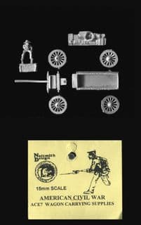 Naismith Design 15mm ACW Equipment ACE07 Supply Wagon & Driver (1 model)