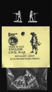 Naismith Design 15mm ECW Royalist Army EC34 Musketeer Firing (5)