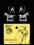 Naismith Design 15mm Medieval (HYW) MM16 Mounted Longbowmen (3 but 2 bows))