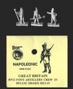 Naismith Design 15mm Napoleonic British BN12 Foot Artillery Crew (Belgic Shako) (6)