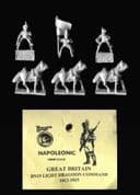 Naismith Design 15mm Napoleonic British BN19 Light Dragoon Command 1812-1815 (3)