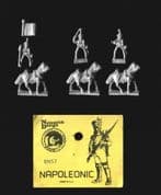 Naismith Design 15mm Napoleonic British BN57 Hussar Command (Broken Standard) (3)
