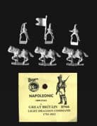 Naismith Design 15mm Napoleonic British BN66 Light Dragoon Command (Tarleton) (3)
