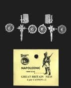 Naismith Design 15mm Napoleonic British NE15 6pdr Cannon (2 models)