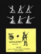 Naismith Design 15mm Napoleonic Spanish SN57 Civilian Men & Women Attacking (6)