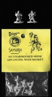 Naismith Design 15mm Samurai Range S11 Unarmoured Monk with Musket (6)