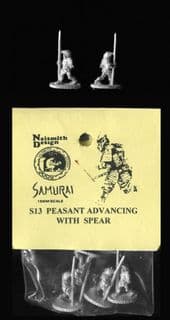 Naismith Design 15mm Samurai Range S13 Peasant Advancing with Spear (6)