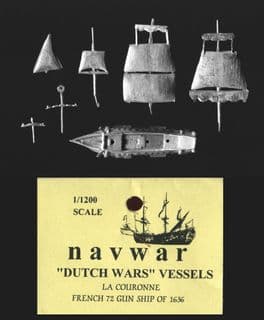 Navwar 1/1200 17th/18th Century DUF03 French Ship “La Couronne” 72 Gun Ship of 1636
