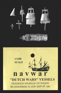 Navwar 1/1200 17th/18th Century DUG04 Brandenburg Ship “Friedrich Wilhelm I” Frigate of 1681
