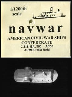 Navwar 1/1200 ACW Naval AC55 CSS Baltic – Side Wheel Ironclad (x 1)