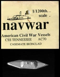 Navwar 1/1200 ACW Naval AC70 CSS Tennessee – Casemate Ironclad Ram (x 1)