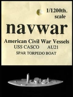 Navwar 1/1200 ACW Naval AU21 USS Casco – Spar Torpedo Boat (x 1)