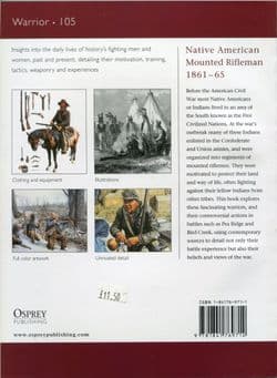 Osprey Warrior WAR 105 Native American Mounted Rifleman 1861-65
