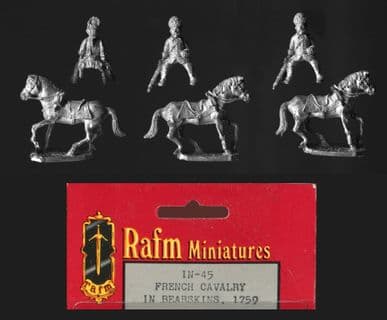 Rafm 25mm Flint & Feather IN45 French Cavalry in Bearskins (x 3 figs mtd figs)