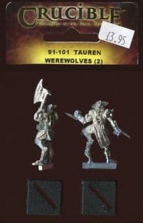 Ral Partha 25mm Crucible 91-101 Tauren Werewolves (x 2)