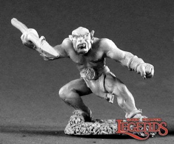 Reaper Miniatur Orc Hunter With Spear 77045 – 28 Mm Scale, Unlackiert – Für Tabletop & Rollenspiele