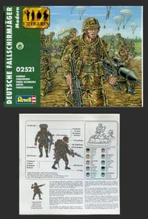 Revell 1.72 scale (20mm) 02521 Modern German Fallschirmjaeger (x 39 figs)