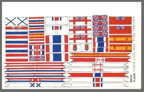 Revo Flags 1/1200 Scale Napoleonic Naval Flags 1792-1815