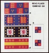 Revo Flags 15mm No 59 Hundred Years War Banners – England