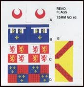 Revo Flags 15mm No 62 Hundred Years War Banners – France