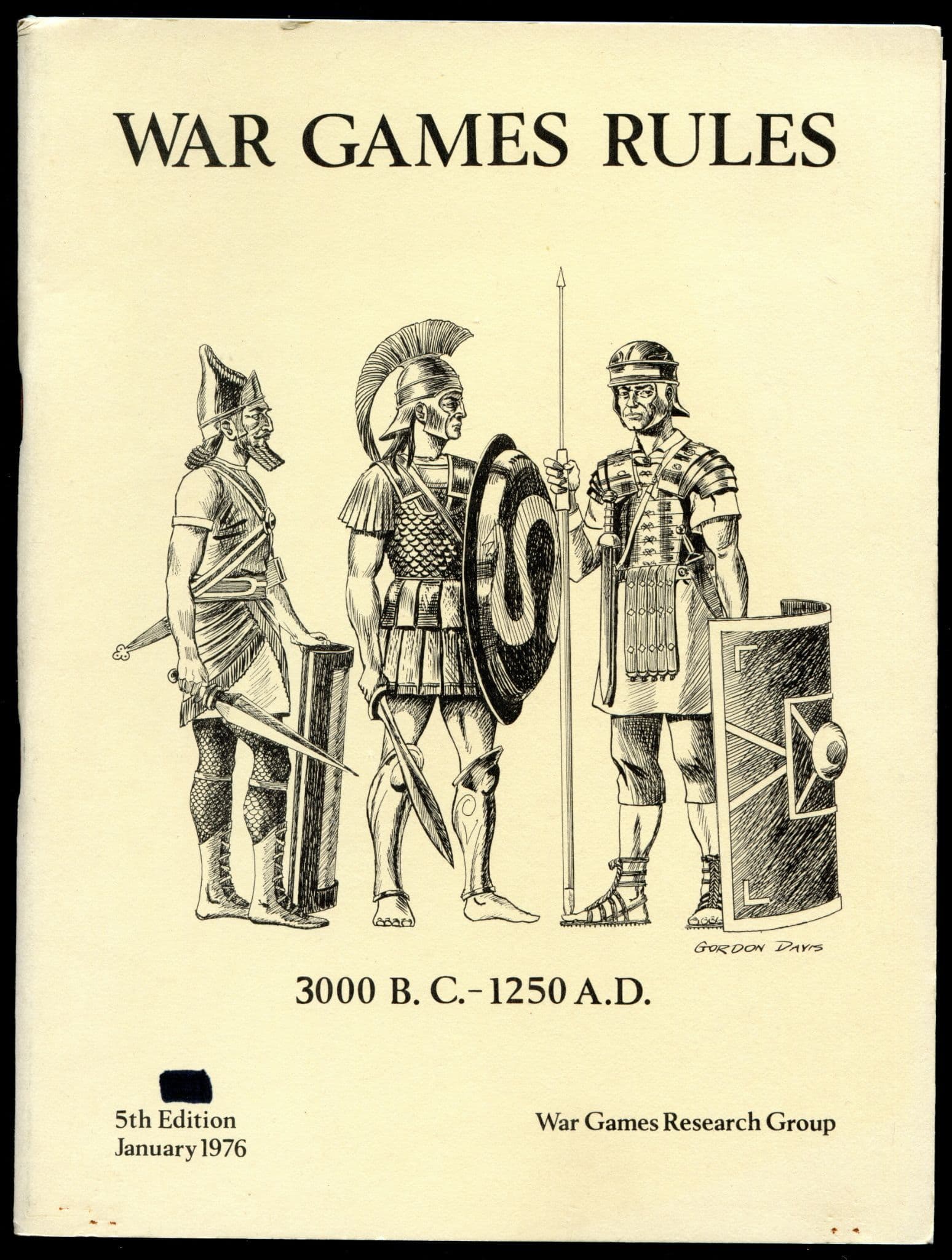 WRG 5th Edition Ancients Wargames Rules 3000BC1250AD pub 1975