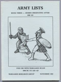 WRG: Army Lists Book Three for 6th Ed Ancient Rules