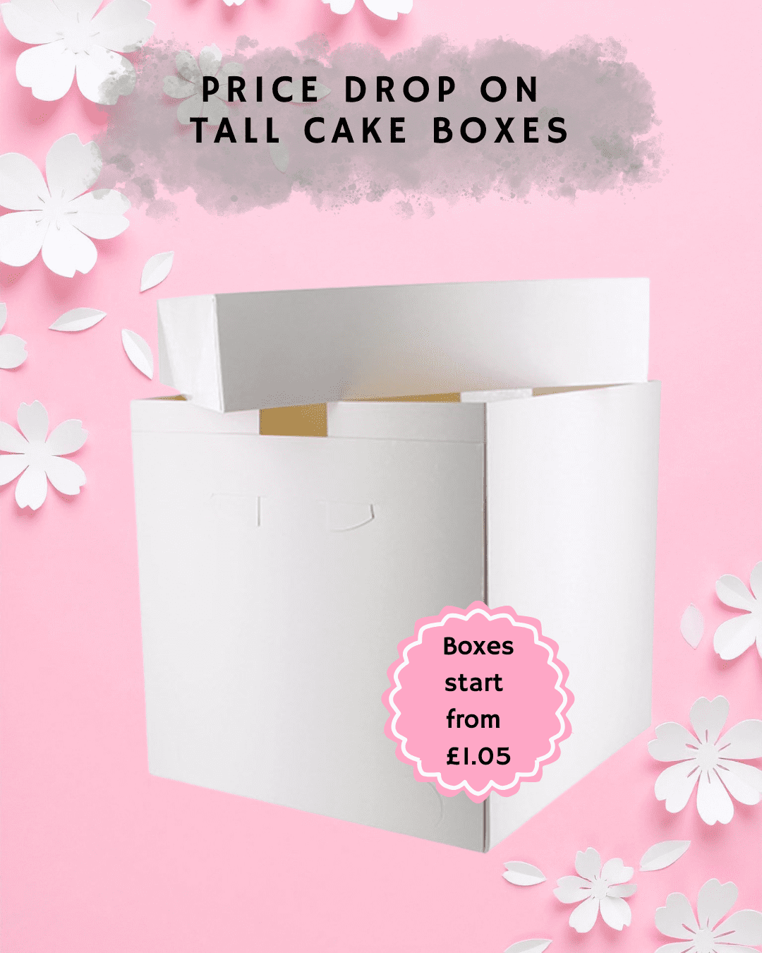 Price Drop on Tall Cake Boxes!